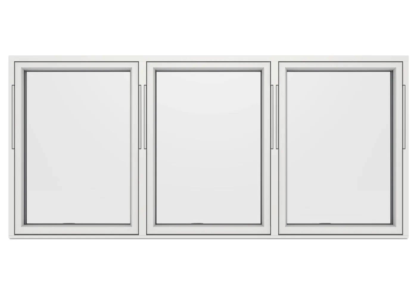Vridfönster 3-luft — Outline 3-glas Alu Allmoge