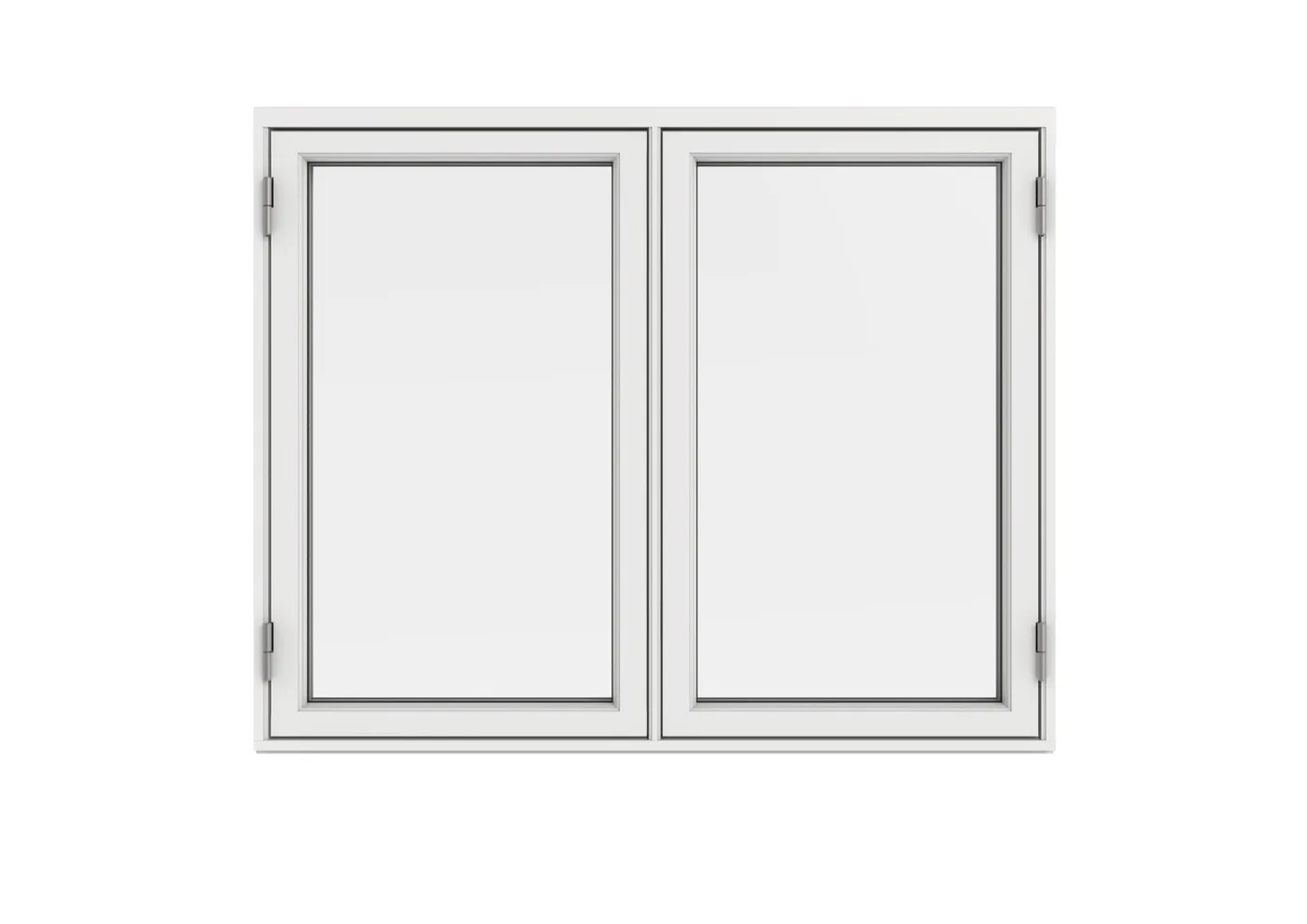 Sidohängt 2-luft, trä/alu — Outline 3-glas Alu, Outline