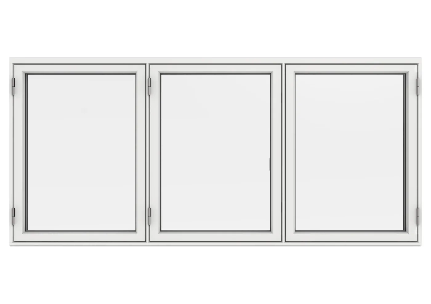 Sidohängt 3-luft — Outline 3-glas Alu Allmoge