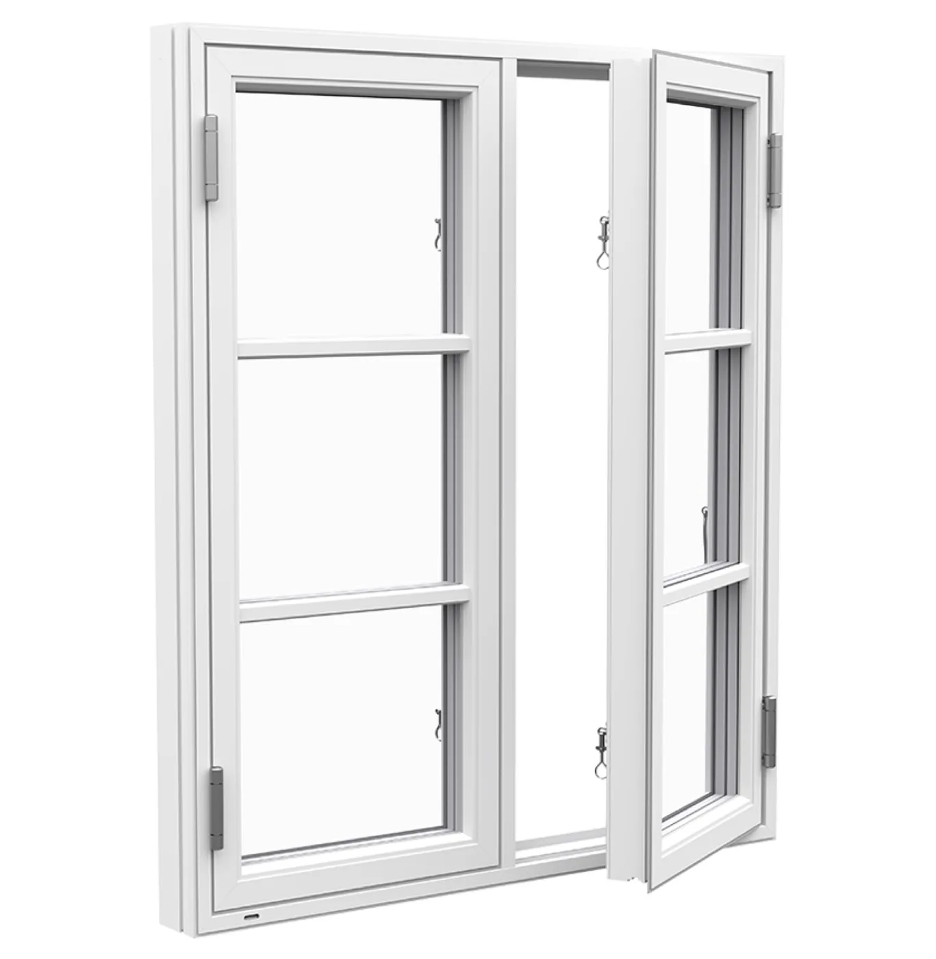 Sidohängt 2-luft, trä/alu — Antik Plus, Westcoast Windows