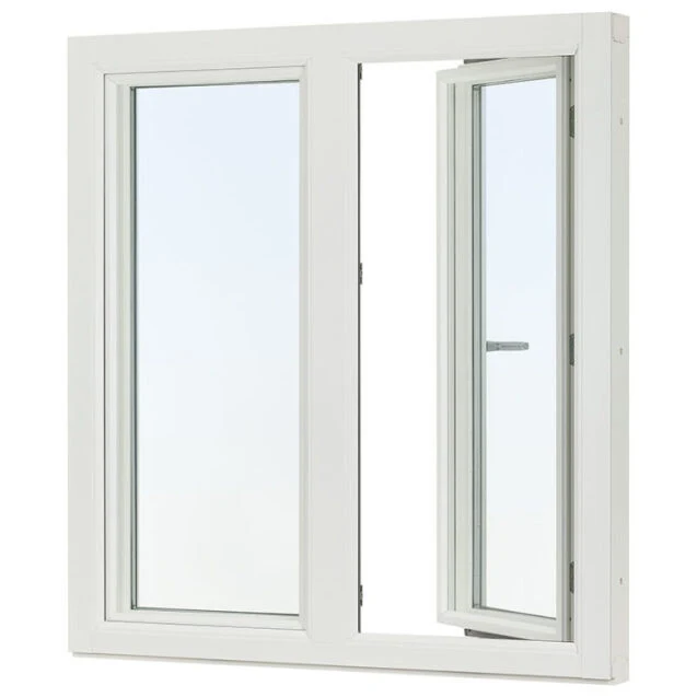Sidohängt 2-luft inåtgående, trä/alu — Inåtgående Rund Profil 3-glas, Svenska Fönster